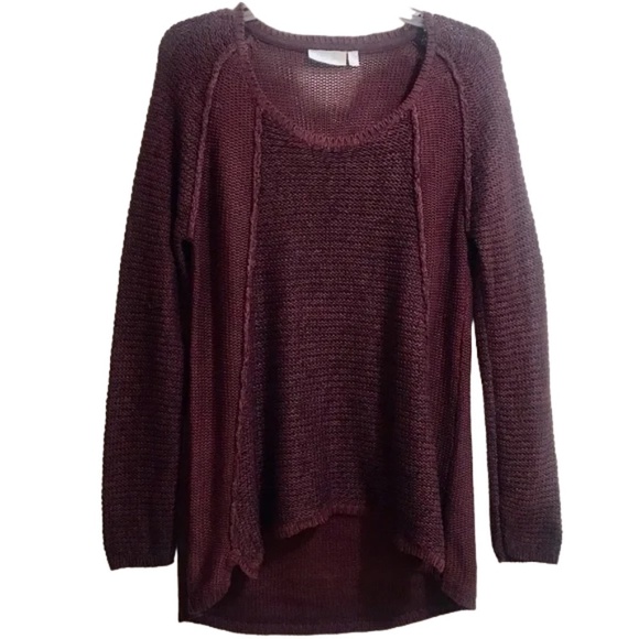 RD Style Drop Sleeve Scoop Neck Cotton Blend Sweater Sz L - Picture 1 of 10
